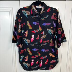 California Connection Vintage Shoe Print Shirt